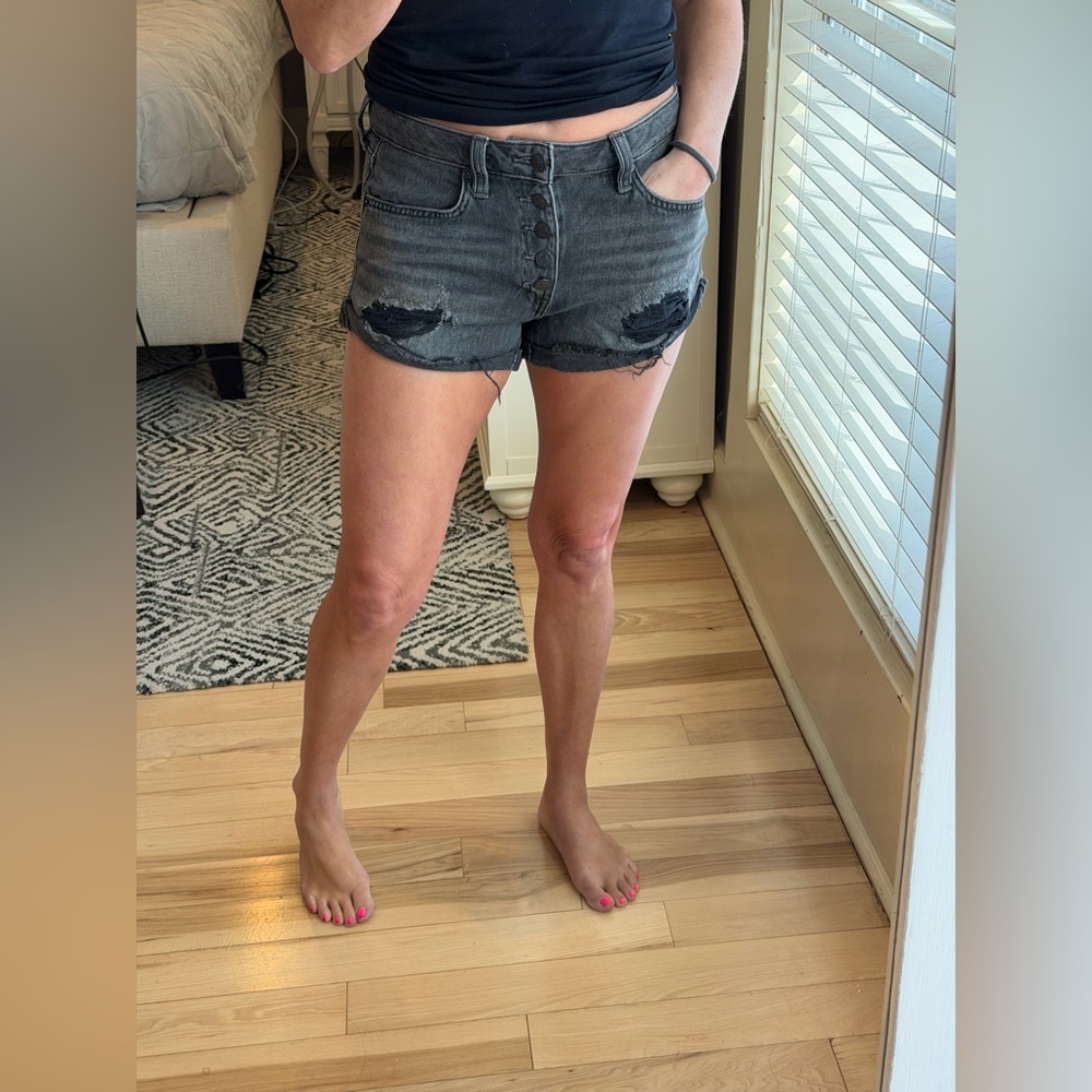 Free People Black Denim Shorts - size 26!